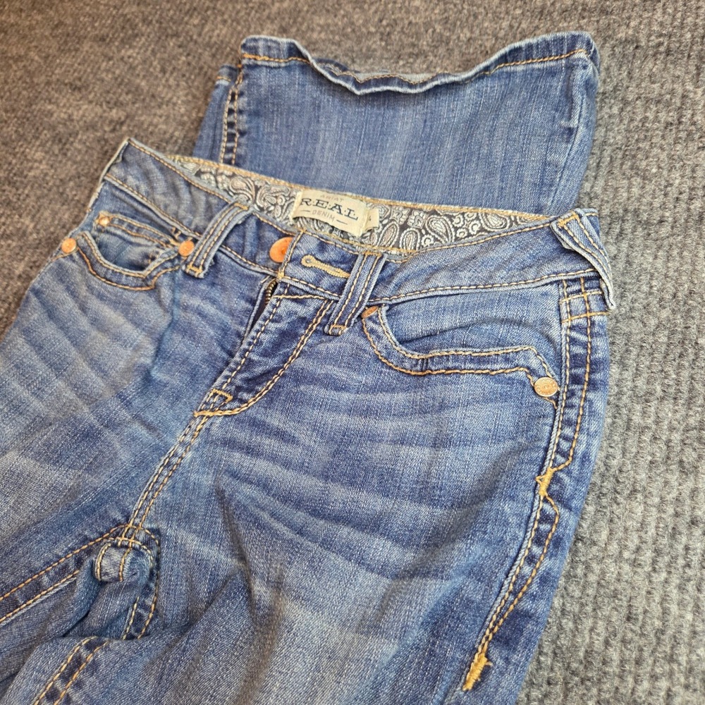 Ariat REAL Hallie Flare Jeans Womens 14 Eleanor Wash Blue Denim 10044364